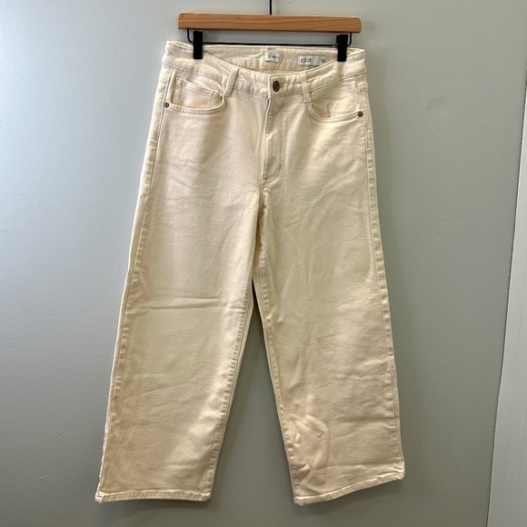 J.Jill Cream High-rise Straight-Leg  Jeans S:10– Minimalist Everyday Essential - Picture 1 of 10